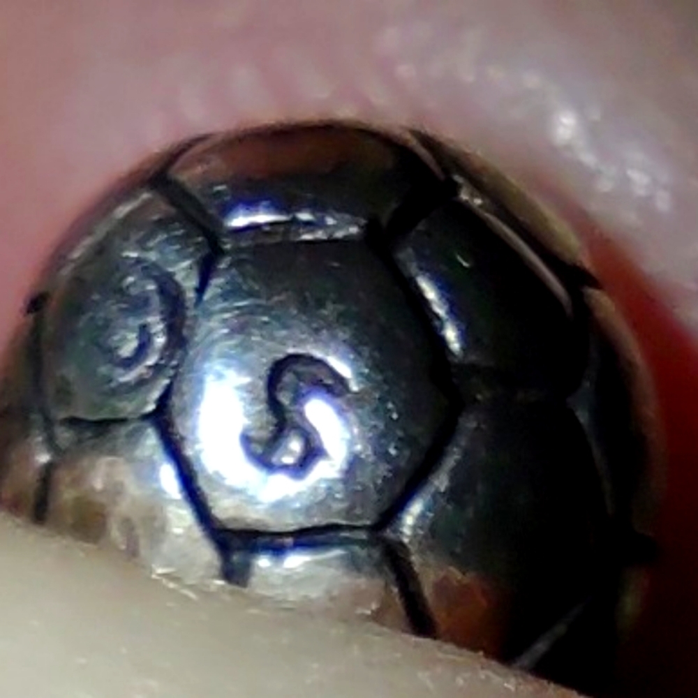 Tiny Vintage Solid Sterling Silver Sonia Jewels Soccer Ball Charm/Pendant